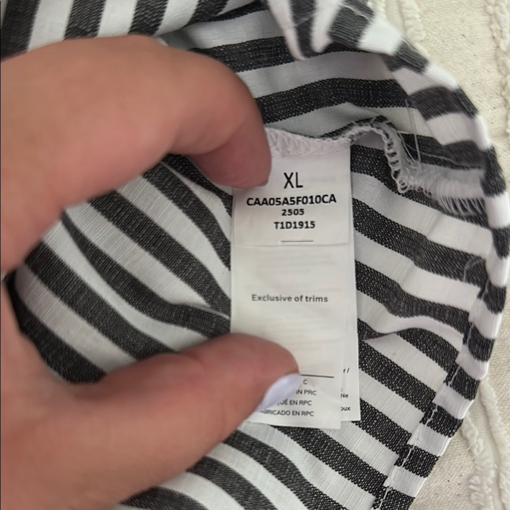 NWT Cupshe Black and White Striped Dress - Picture 7 of 9